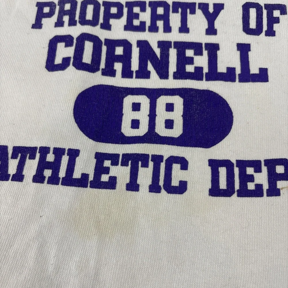 Vintage Cornell College Kids Football‎ Style Jersey Sweatshirt S 80s USA AS IS*